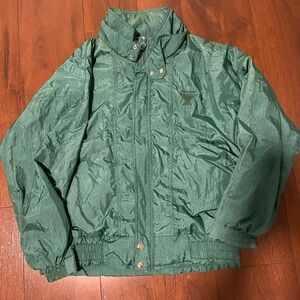 Pierre Cardin vintage medium 90s men windbreaker lightweight jacket zipper green